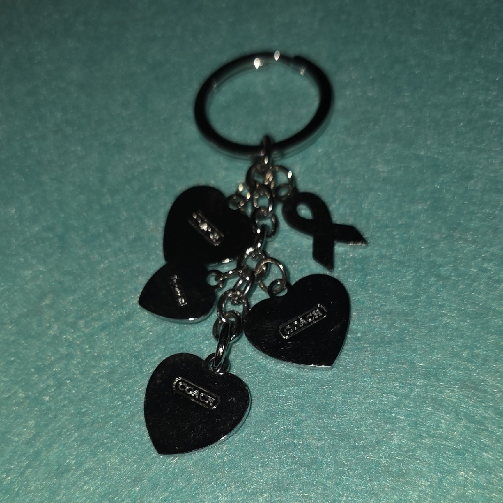 Coach Multi-Heart Red Keychain - Picture 10 of 13
